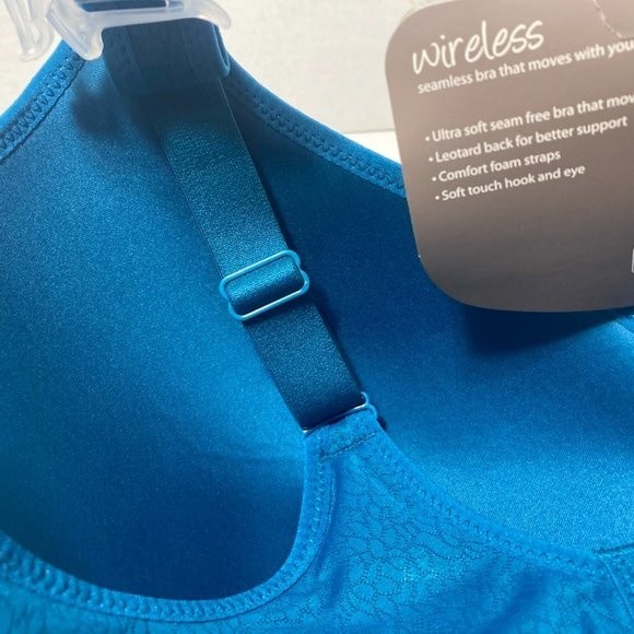 40DD Blue Wireless Seamless Full Support Bra - Picture 8 of 14